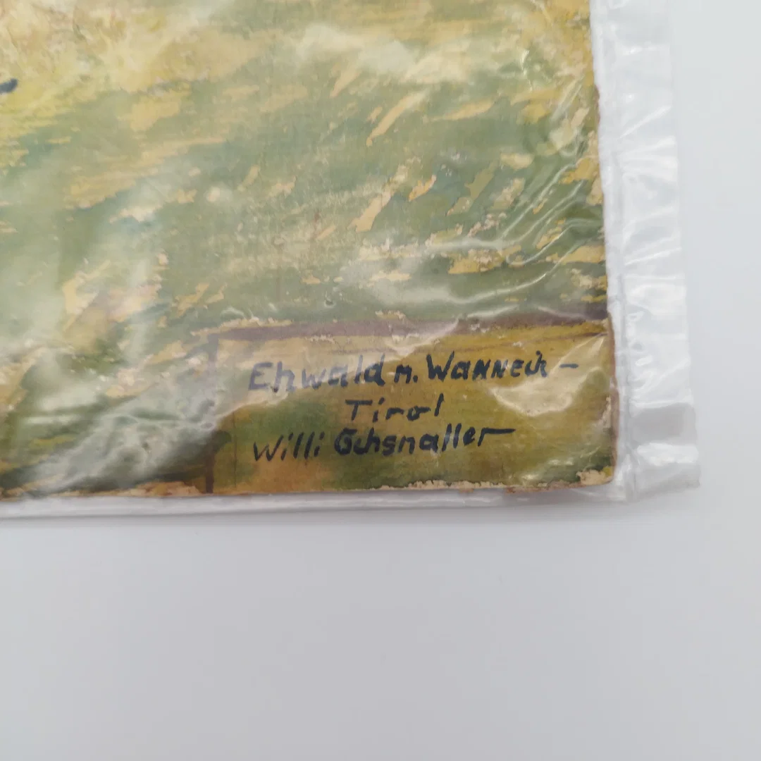 "Ehrwald m. Waneck - Tirol" - Aquarellbild von Willi Gehsnaller – Bild 3