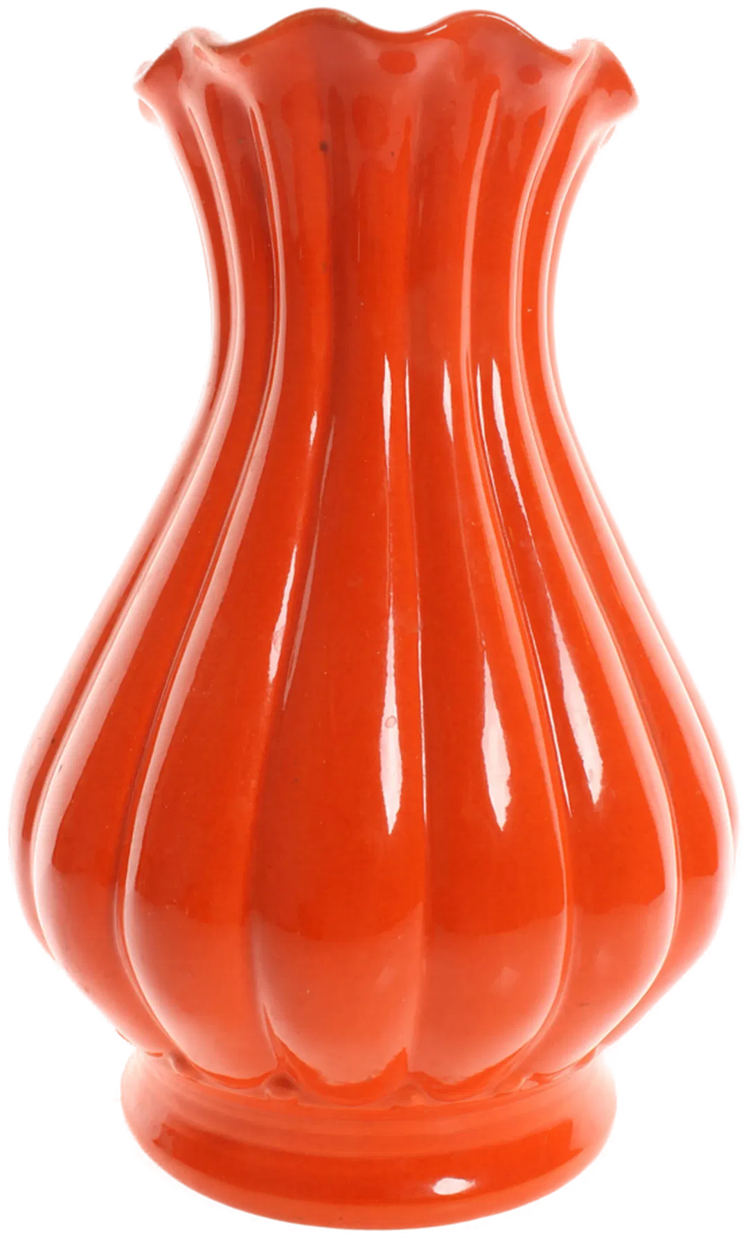 Gmundner Keramik Vase – Höhe ca. 27 cm, orange glasiert, gemarkt Gmunden Austria - Bild 4
