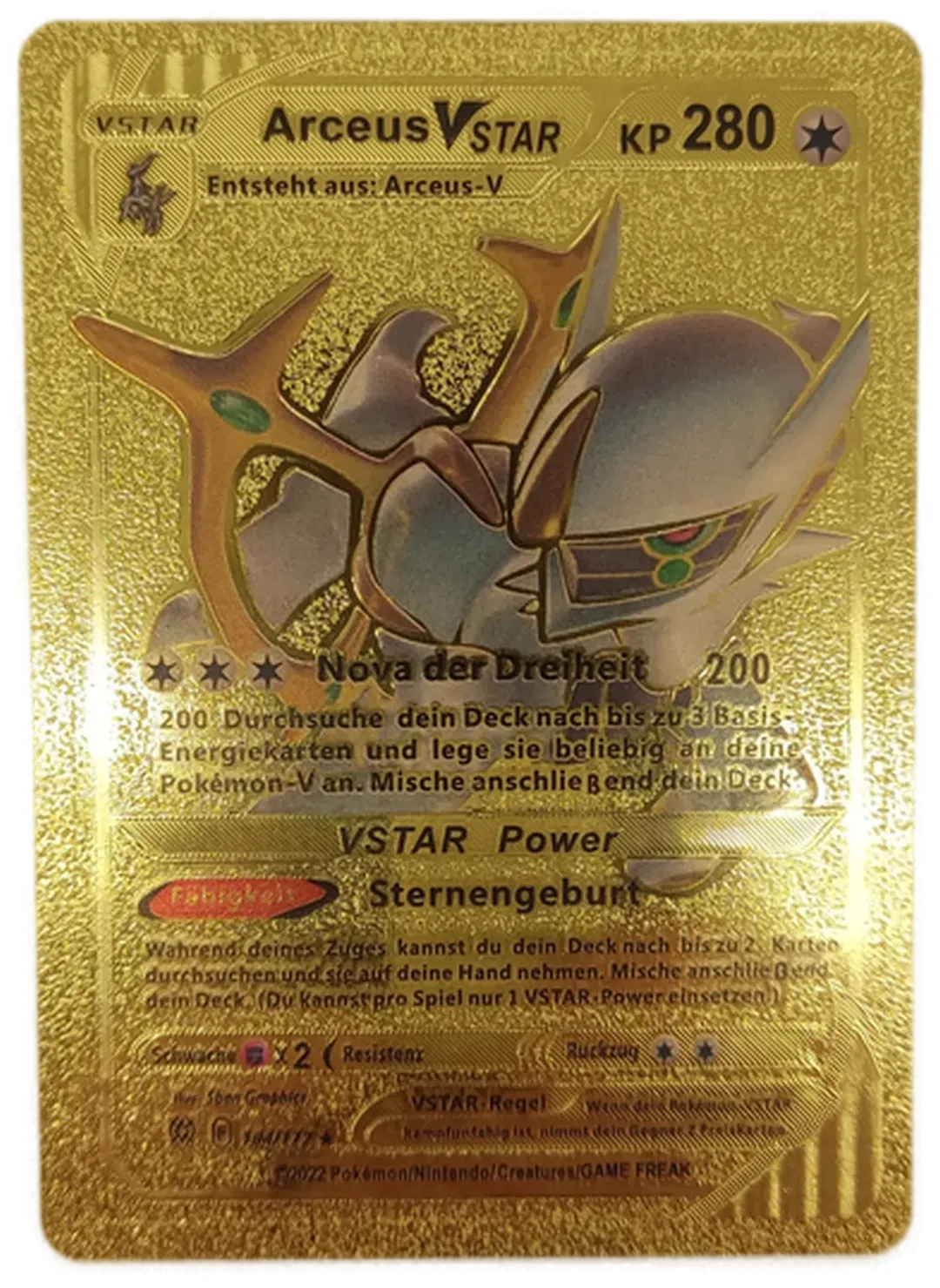 Pokémon Sammelkarte Goldfolie Vstar Arceus Vstar - Bild 4