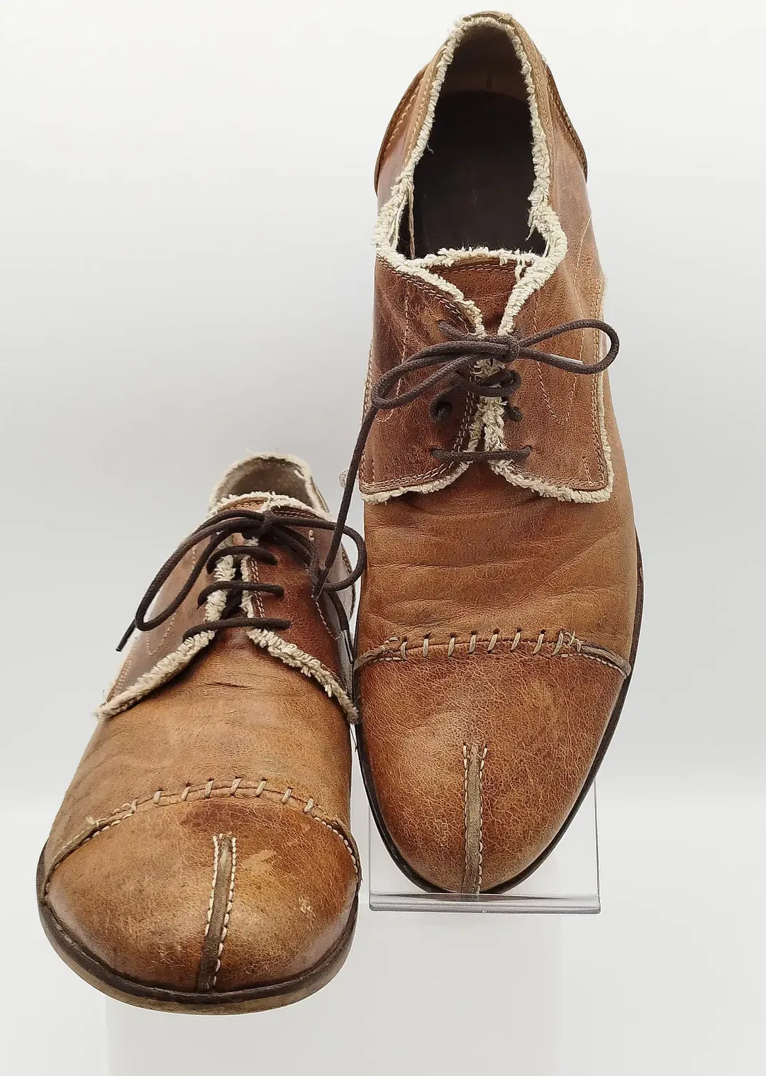 Vintage-Halbschuhe Leder Braun Gr.42 | Authentischer Retro-Charme Made in Italy - Bild 4