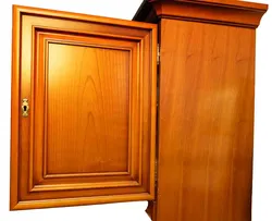 XXL Wohnwand, Kirschbaum-Optik, Vitrine & Sekretär-Fach, 3-teilig - Bild 5