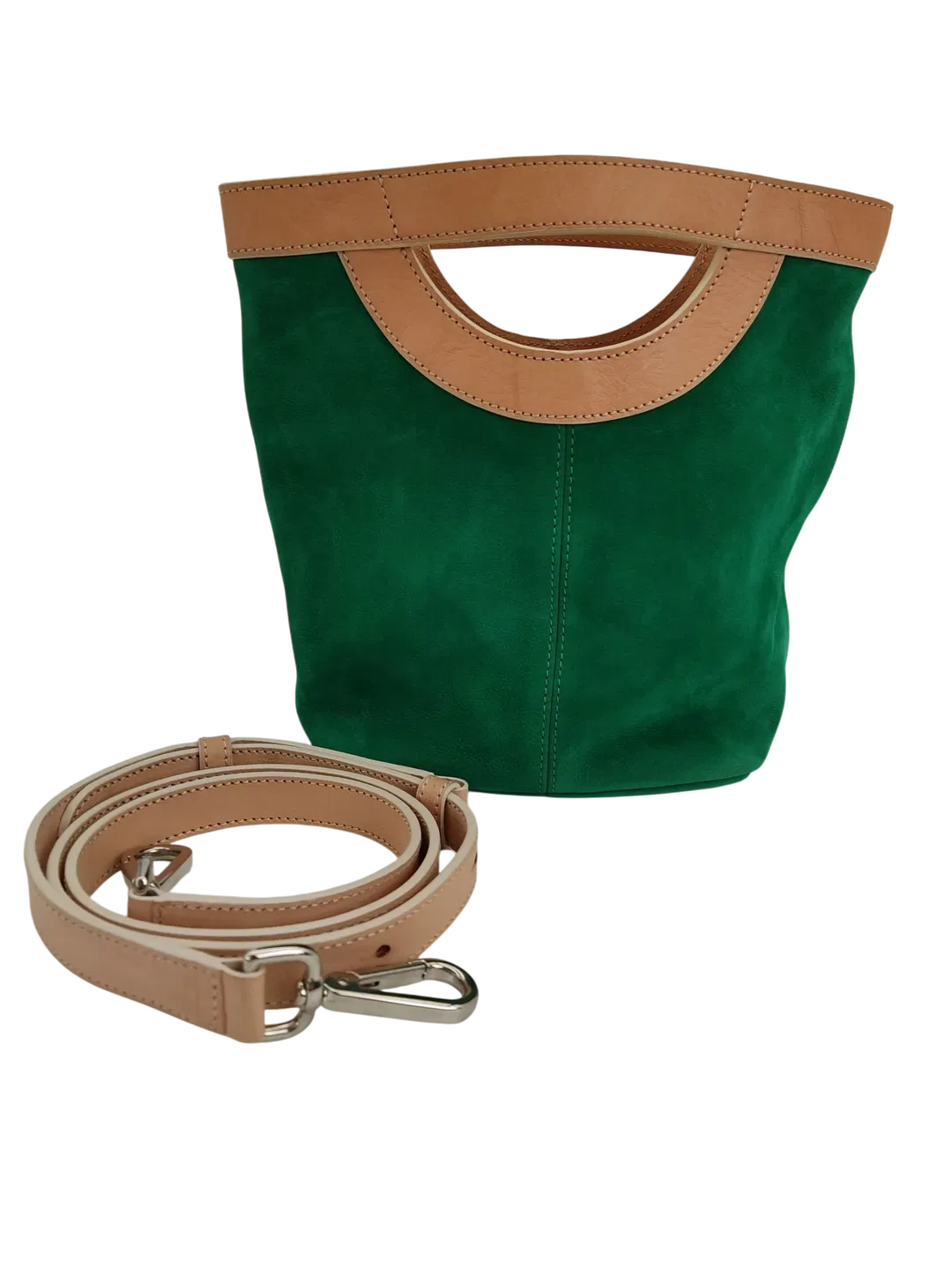 Max V. Kœnig Damen Handtasche, grün/creme - klein - Bild 4