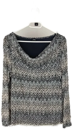 s.Oliver Bluse Gr.44 Langarm Zickzack |  Wie Neu – Vorschau 4