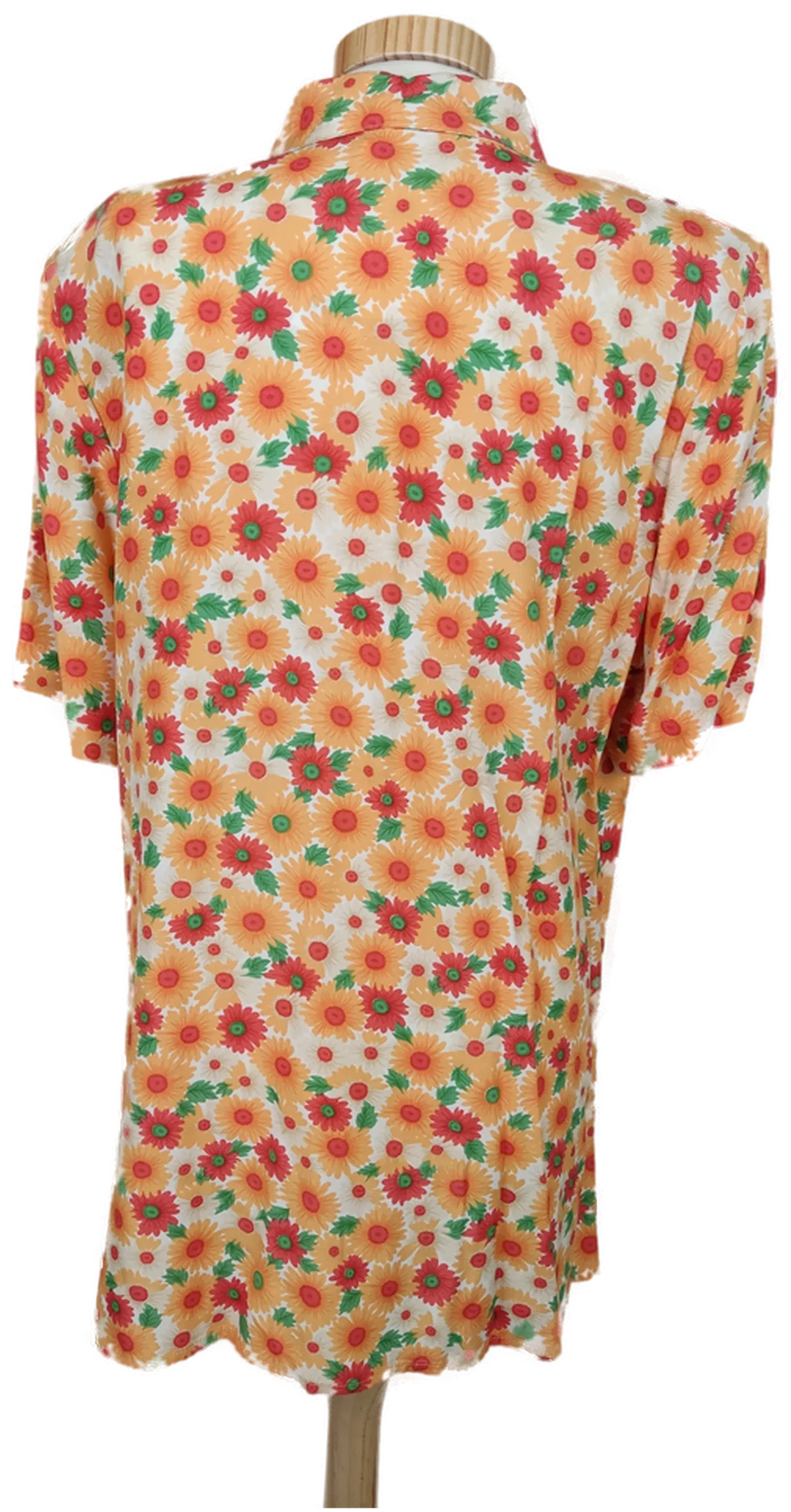 Vintage Damen Longbluse, orange - Gr. M – Bild 3
