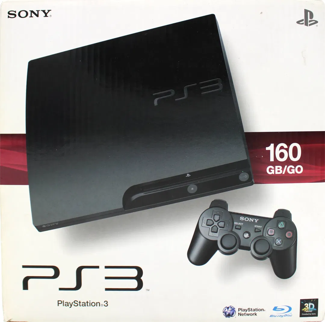 Sony PlayStation 3 Slim 160 GB (CECH-3004A) + Controller + Kabel – funktionsfähig - Bild 1