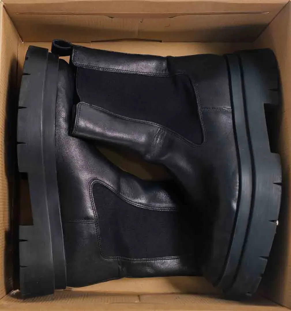  ZARA Plateaustiefeletten für Damen in schwarz, Größe 39 - Bild 4