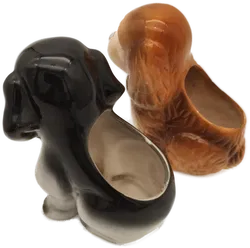 2 Übertöpfe, Pflanzentöpfe, Hund, Vintage - Bild 2