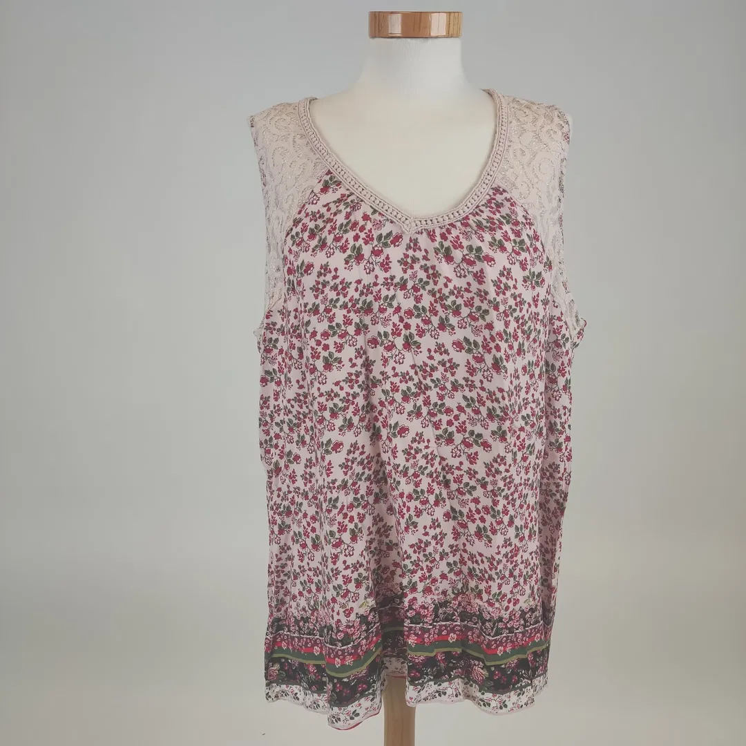 Laura Torelli Damenträgershirt geblühmt - Gr.XL - Bild 4