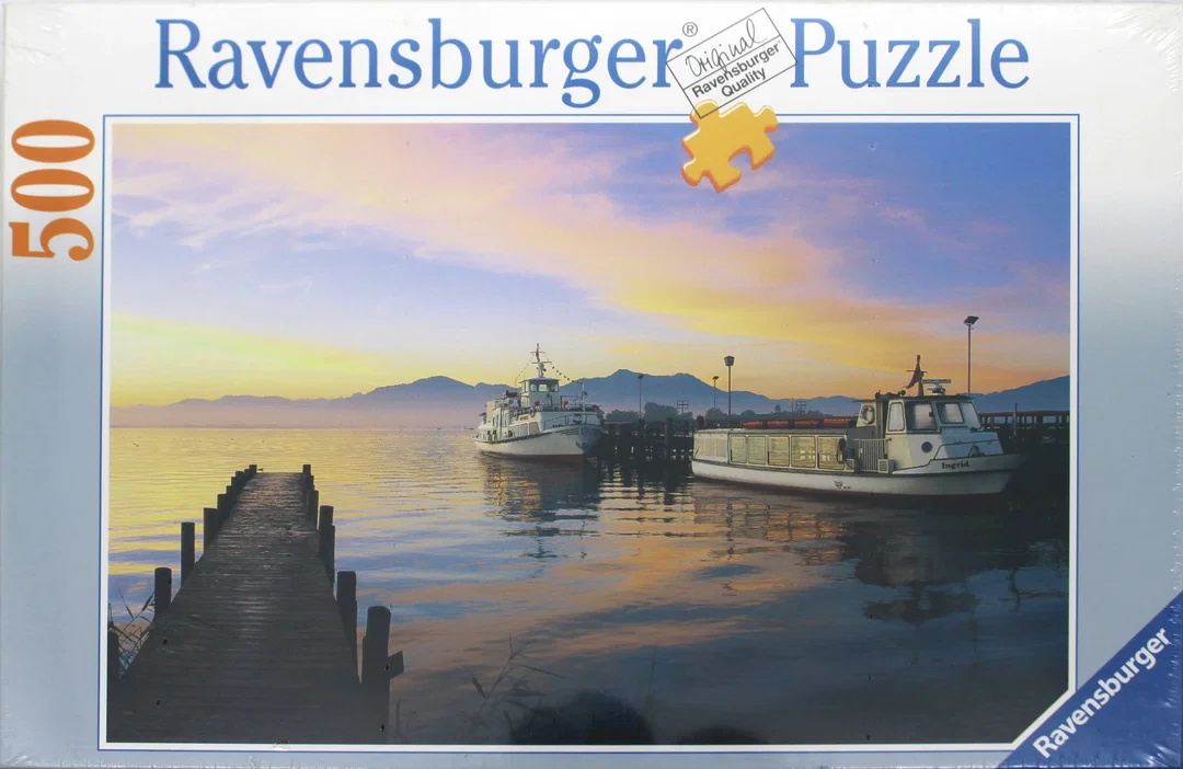 Ravensburger Puzzle 500 Teile – Abendstimmung am See mit Steg und Schiffen – neu & OVP - Bild 4