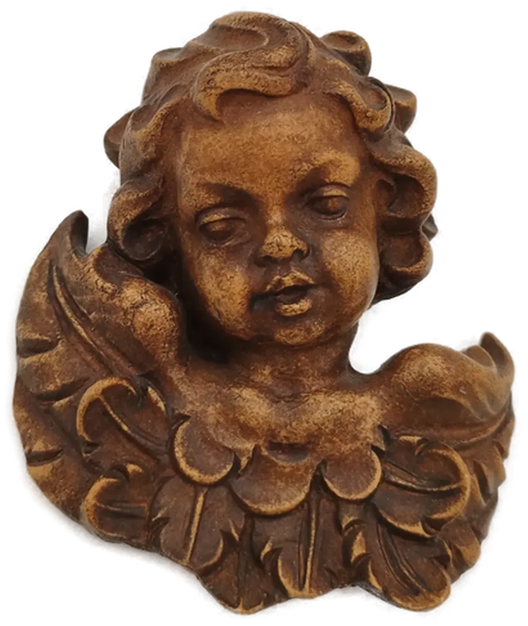 Dekorativer Holzengel - ca. 9x9cm - Bild 1