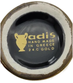 Kobaltblau Porzellanvase Sonstige 24K Gold | Griechische Schatz - Bild 6