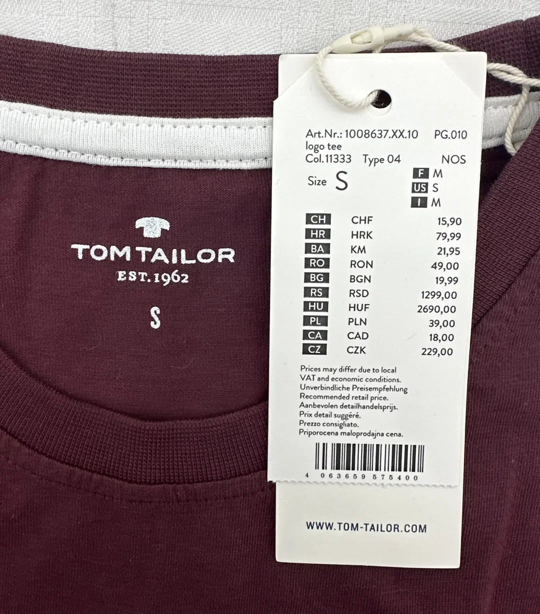 Tom Tailor - Herren T-Shirt - Gr. S – Bild 4