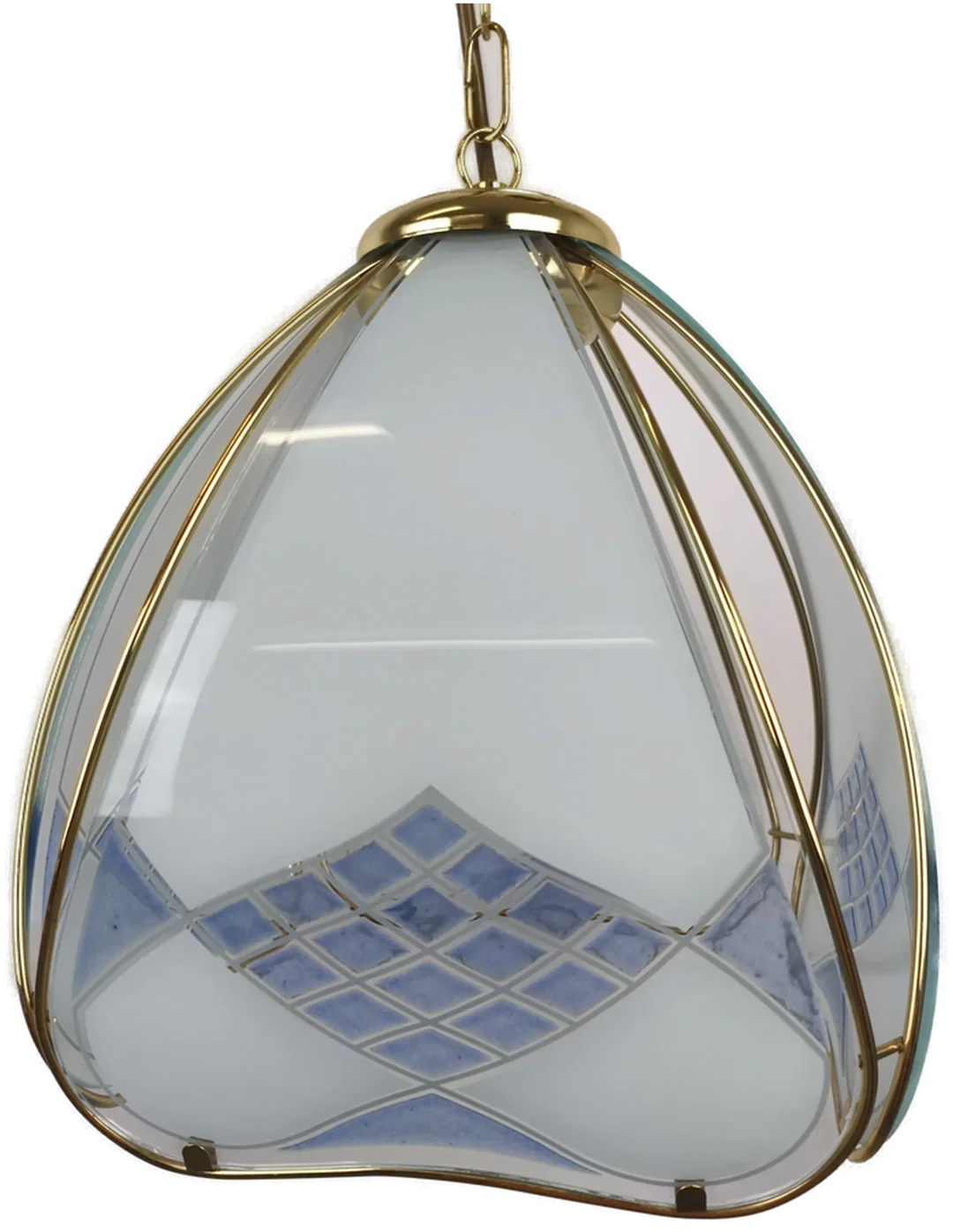 Deckenlampe, Messing/Glas – Bild 2
