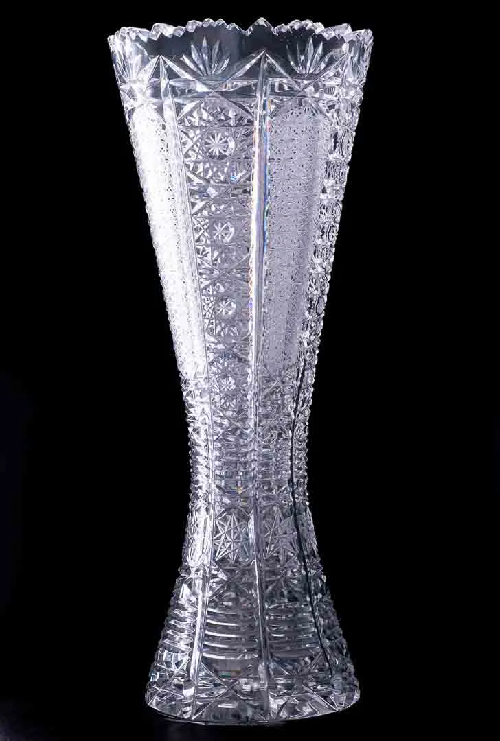 Kristallvase transparent, Blumenvase Höhe 27cm – Bild 3