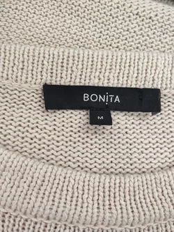 Bonita Damenpullover Beige Mit Schal | Wolle & Wärme - Bild 4