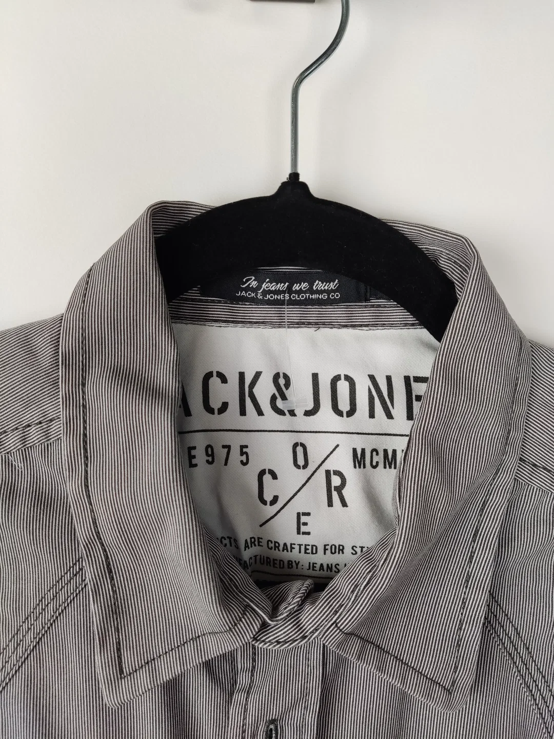 Herren Hemd Jack & Jones Baumwolle M | Zeitloser Streifen – Bild 3