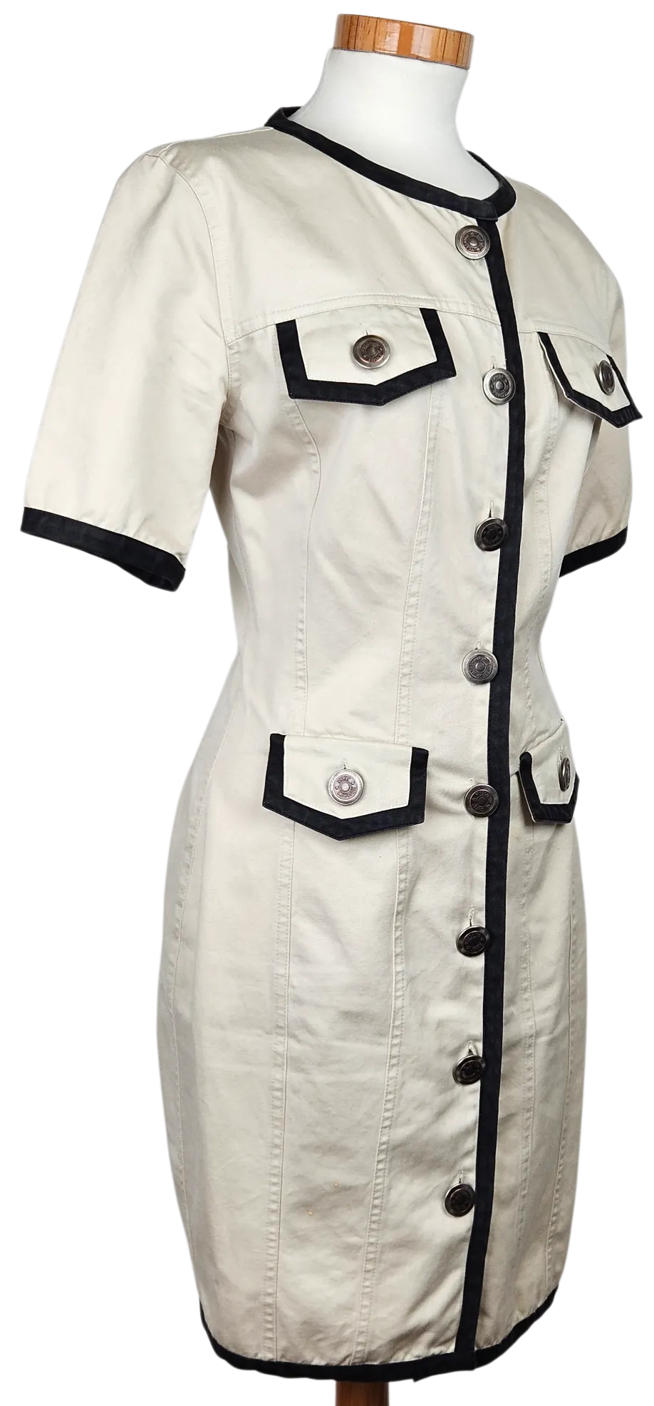 MOSCHINO Jeans Damen Kleid, beige - Gr. M – Bild 2