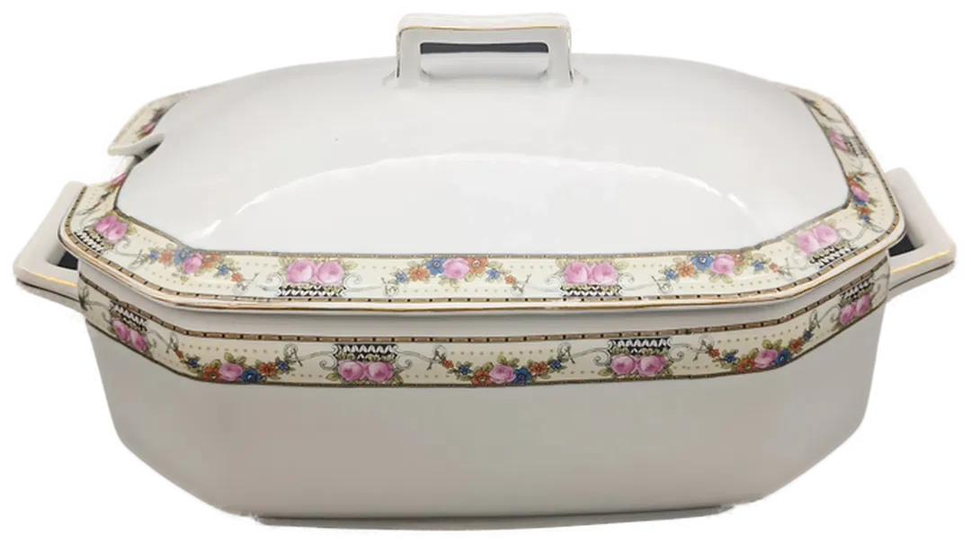 Tschechisches Victoria Porzellan - Suppenschüssel mit Deckel (VIT43) - Bild 1