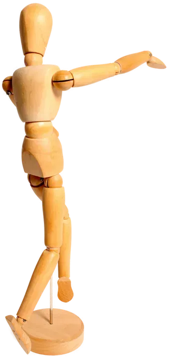  2 Stk. Holz-Gliederpuppen ca. 35 cm | Künstlerpuppen | Bewegliche Gelenke - Bild 2
