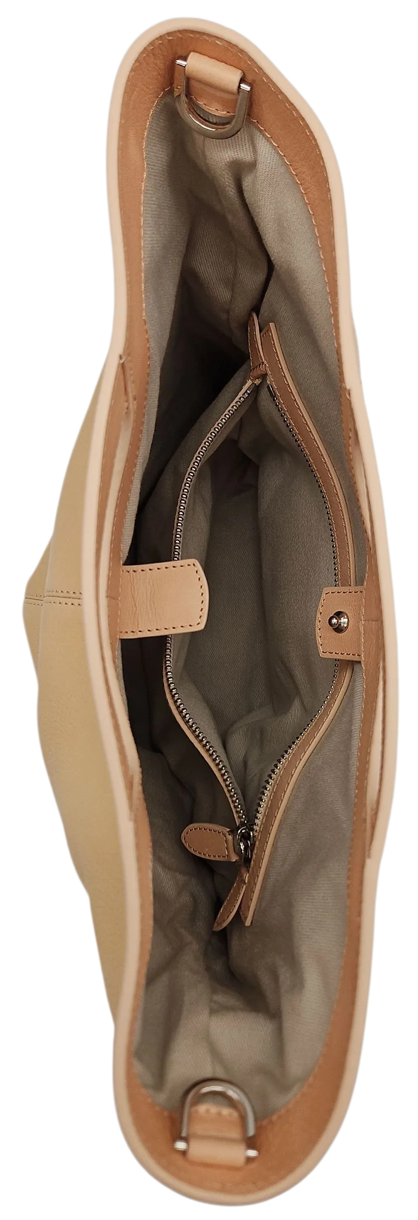 Max V. Koenig Damen Lederhandtasche, creme - Höhe ca. 29 cm  – Bild 3