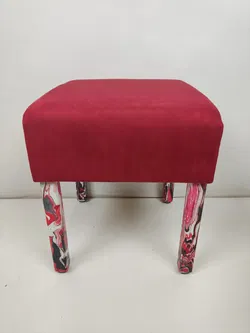 Marmorierte Polsterhocker - Bild 2