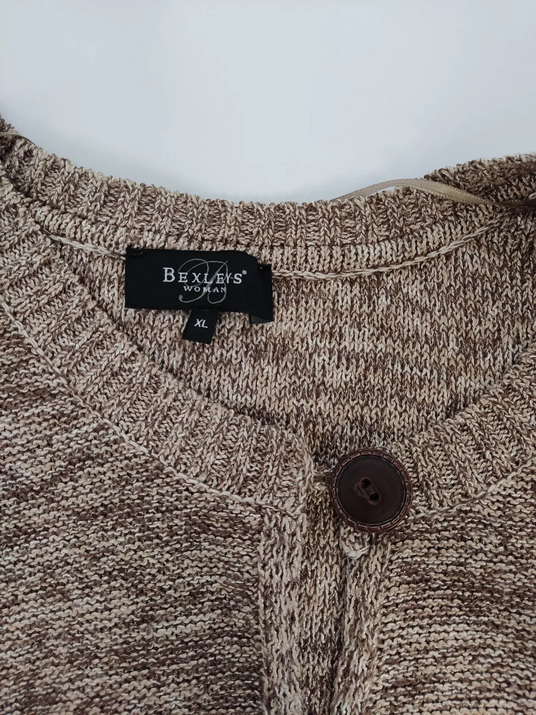 Strickjacke Bexleys Gr. XL Denim-Casual | Unikat-Charme – Bild 3