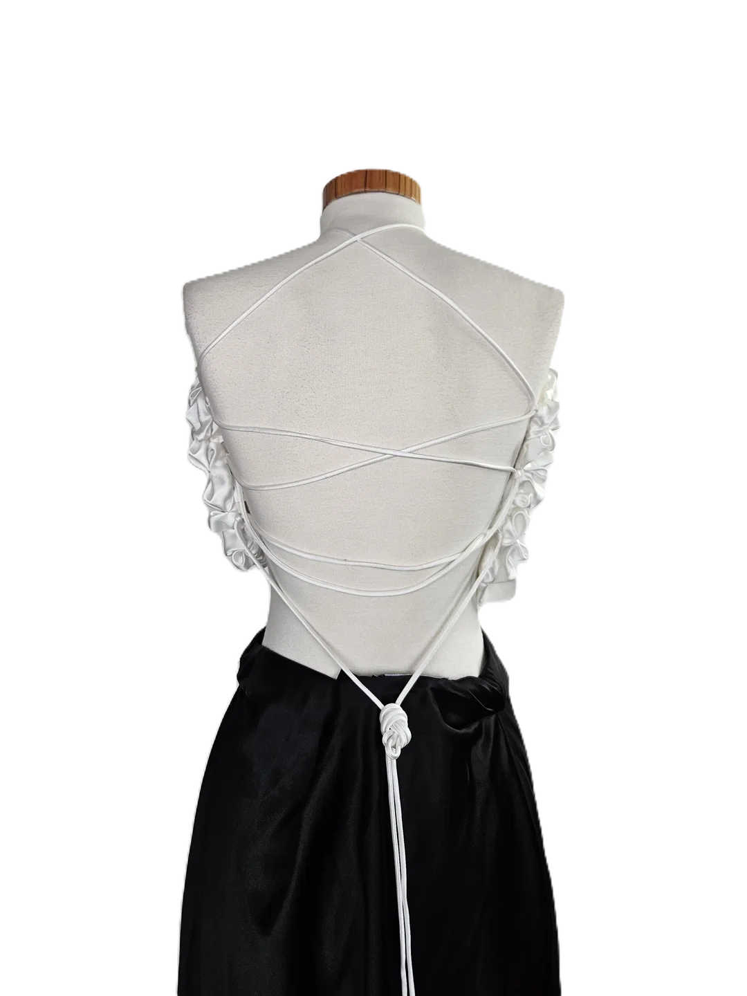 ZARA Damen Bustier Satin, cremeweiß - Gr. L / 40 – Bild 2
