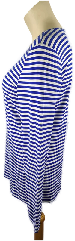 Street One Langarmshirt Blau-Weiß Gestreift | Casual-Klassiker – Vorschau 3