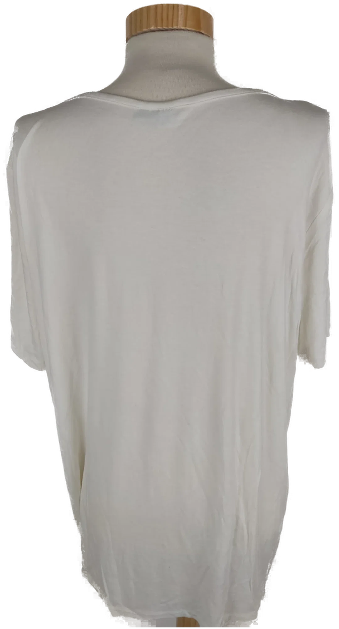 T-Shirt "Laura Torelli". kurzarm mit Rundhalsausschnitt, weiß/gemustert, Größe 44/46 – Bild 4