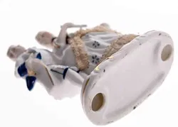 Porzellanfigur Tänzerpaar Rokoko-Stil, 12,5 cm, handbemalt - Bild 2