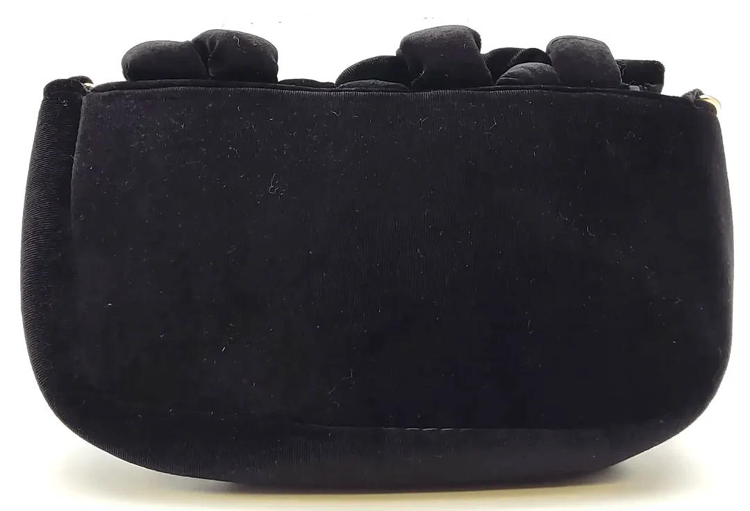 ONLY Samthandtasche schwarz mit geflochtenem Muster  – Bild 3