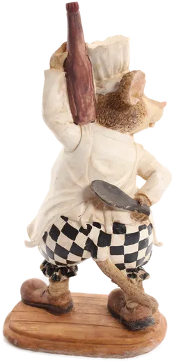 Dekofigur Maus als Koch – ca. 23 cm hoch – witzige Küchenfigur im Landhausstil - Bild 3