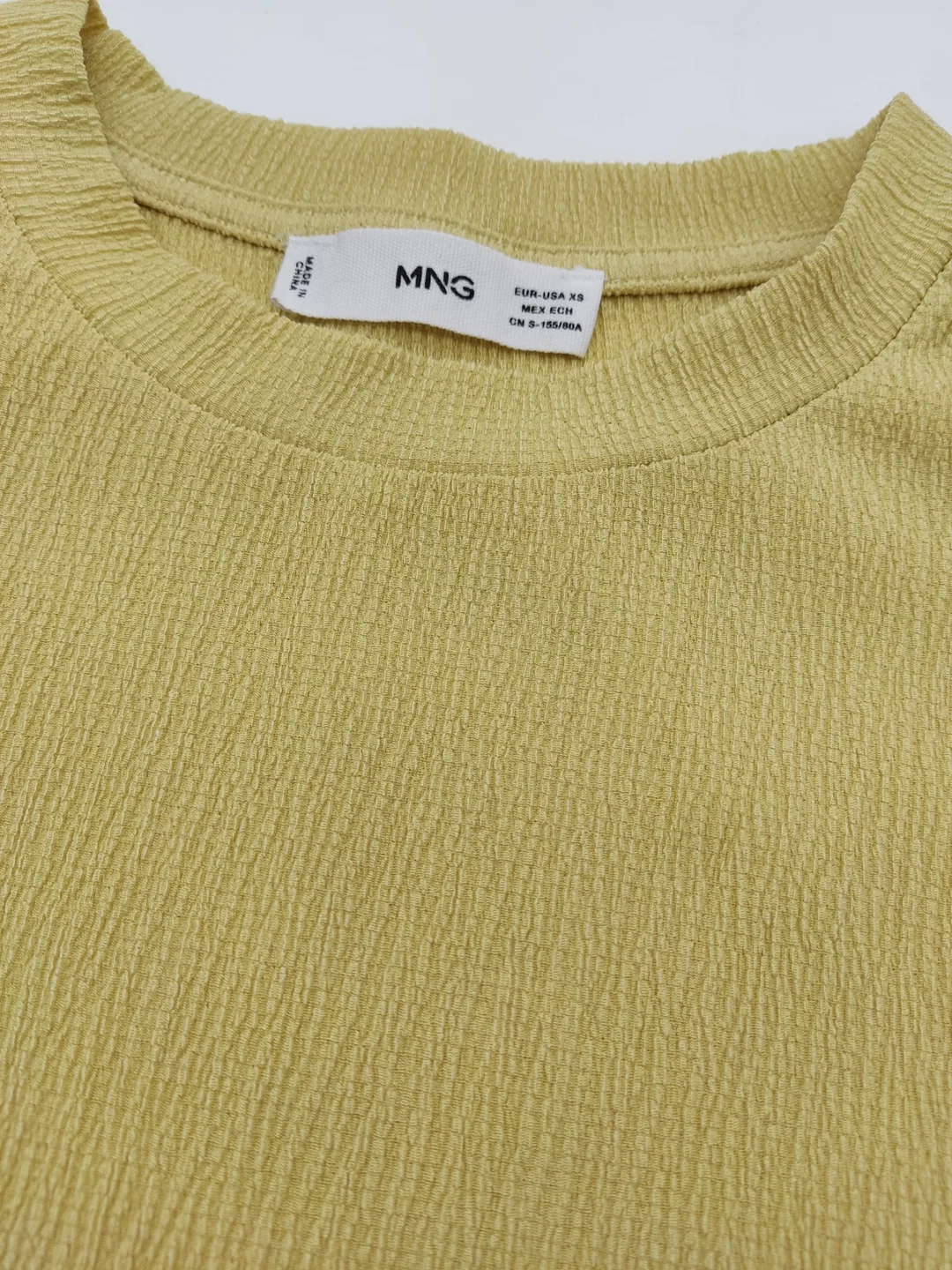 Mango Damen Shirt, gelb - Gr. XS – Bild 4