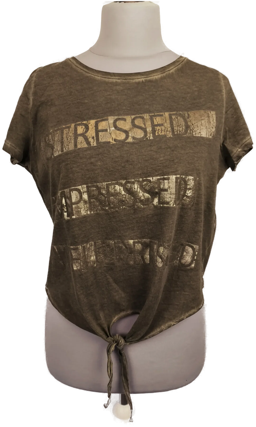 Passport, Damenshirt, Gr.40, Farbe grau-olive - Bild 4