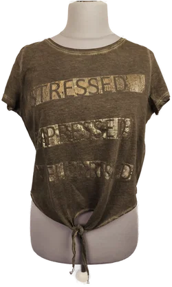 Passport, Damenshirt, Gr.40, Farbe grau-olive - Bild 1