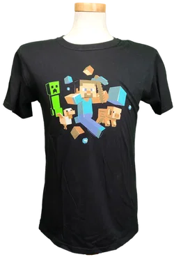 Minecraft Herrenrshirt schwarz Gr. M