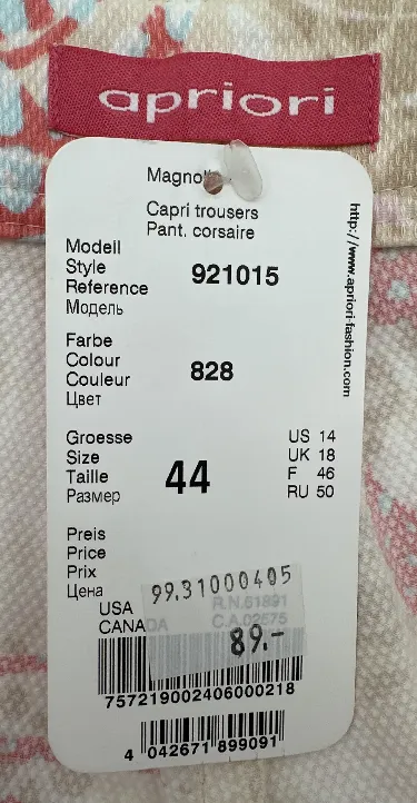Apriori - Damen 3/4 Hose - Gr. 44 – Bild 3