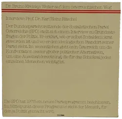 Langspielplatte  Vinyl / LP, 12 Zoll - Dr. Bruno Kreisky: 