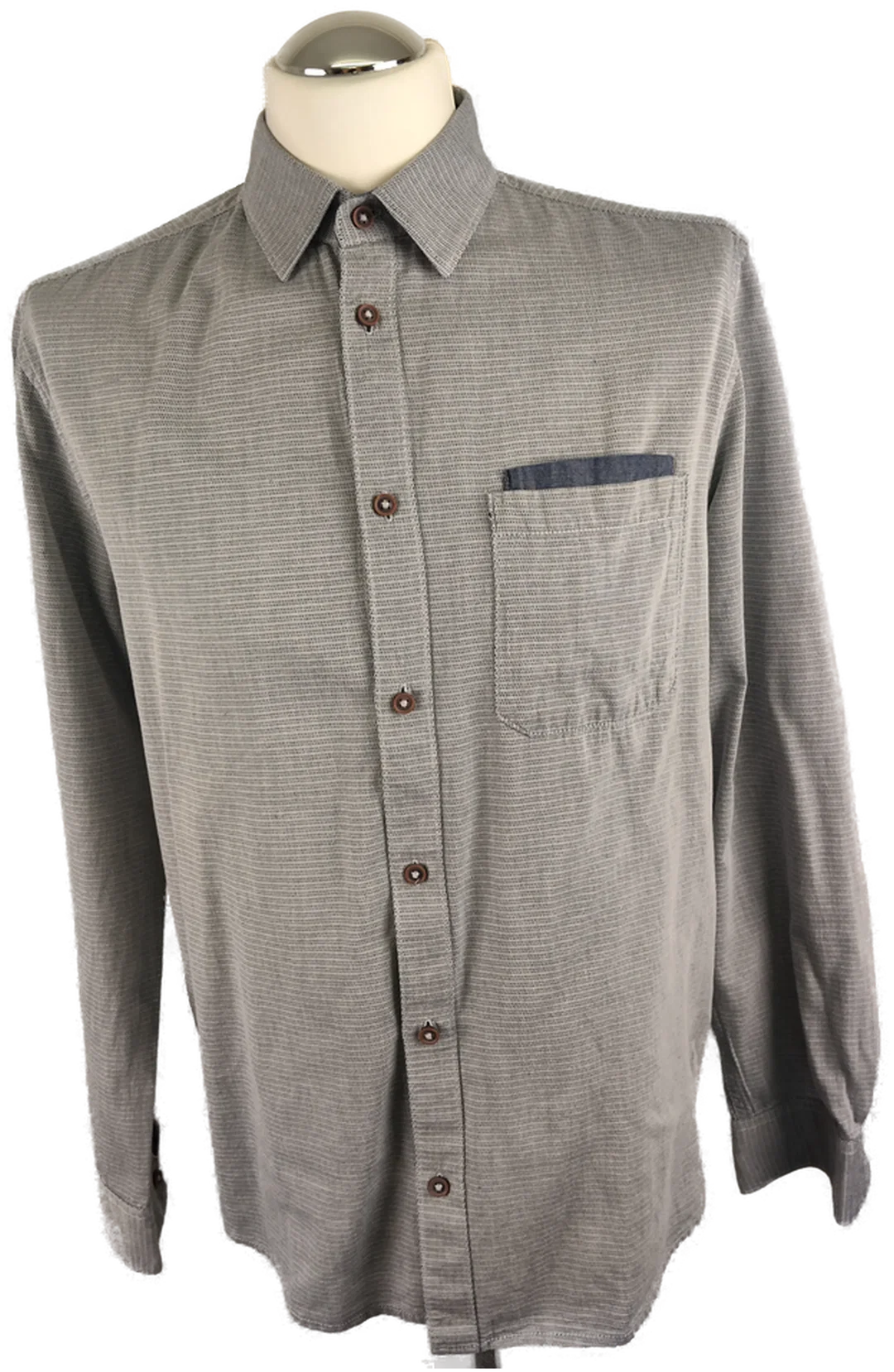 Herrenhemd Tom Tailor Baumwolle Unifarben | Casual-Essenz - Bild 4