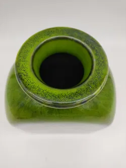 Grüne Tischvase aus Ton - Bild 2
