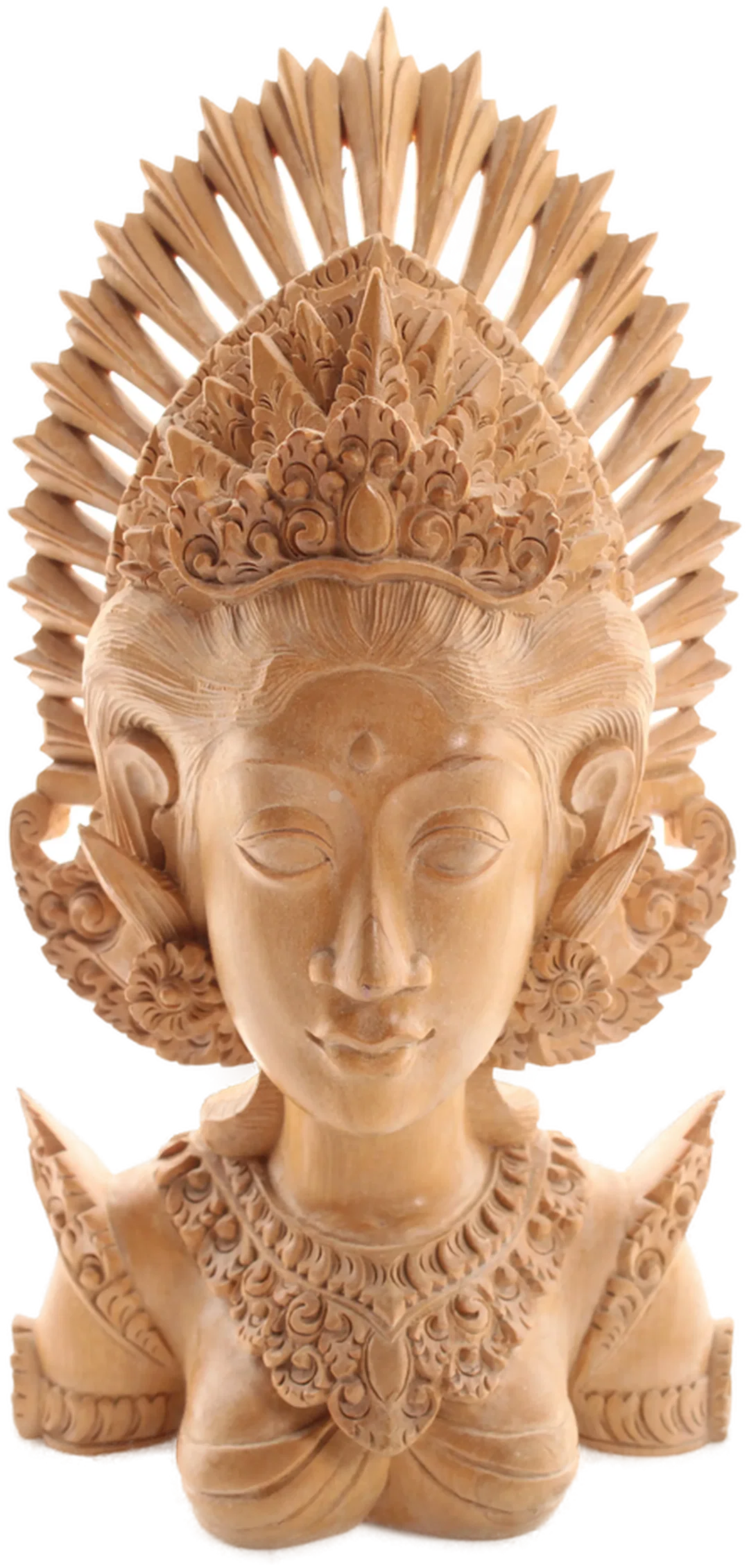 Indonesische Göttin – handgeschnitzte Holzskulptur – ca. 26 cm – Bali Stil - Bild 1