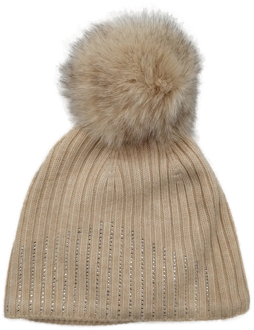 FUNK Bommelmütze mit Steindetails - 55% Polyester, 20% Polyamid, 20% Polyacryl, 5% Wolle - Bild 4