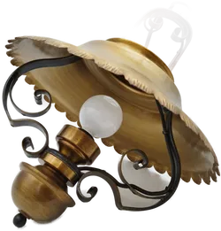 Vintage Messing Hängelampe in Gold - Einzelstück - Bild 2