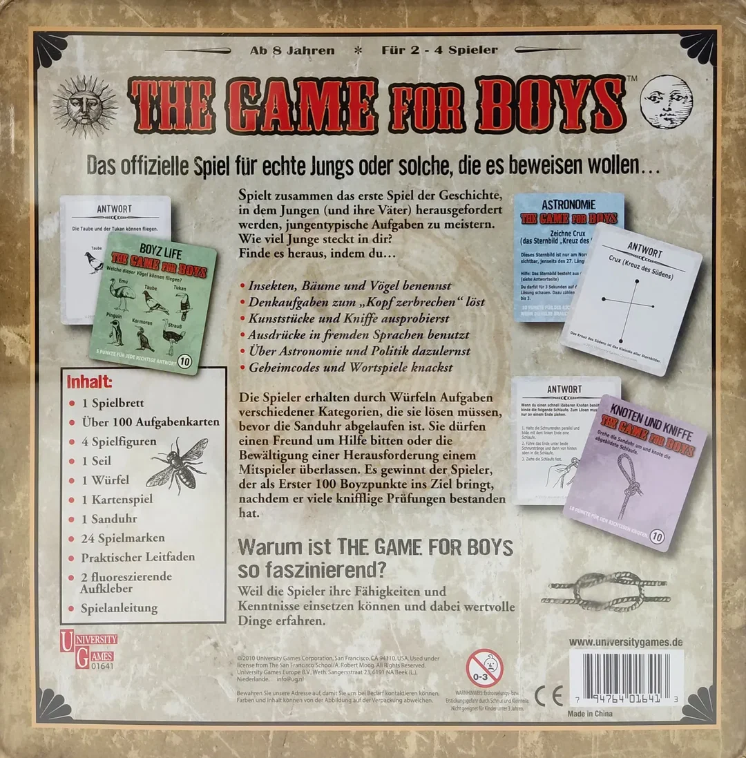 The Game for Boys - Gesellschaftsspiel - University Games  – Bild 2