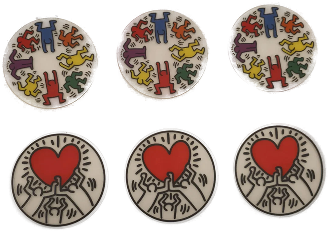 Untersetzer Keith Haring, Transparent, Pop‑Art‑Schatz, Kunststoff - Bild 1