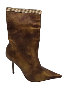 Claudio Astolfi Damen High Heels Stiefeletten, gold/bronze - Gr. 37 - Bild 2