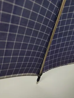 Vintage-Flanierschirm / Sonnenschirm / Damenschirm blau kariert - Bild 5