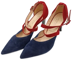 Peter Kaiser Damenpumps blau/rot Gr. 6 – Vorschau 1