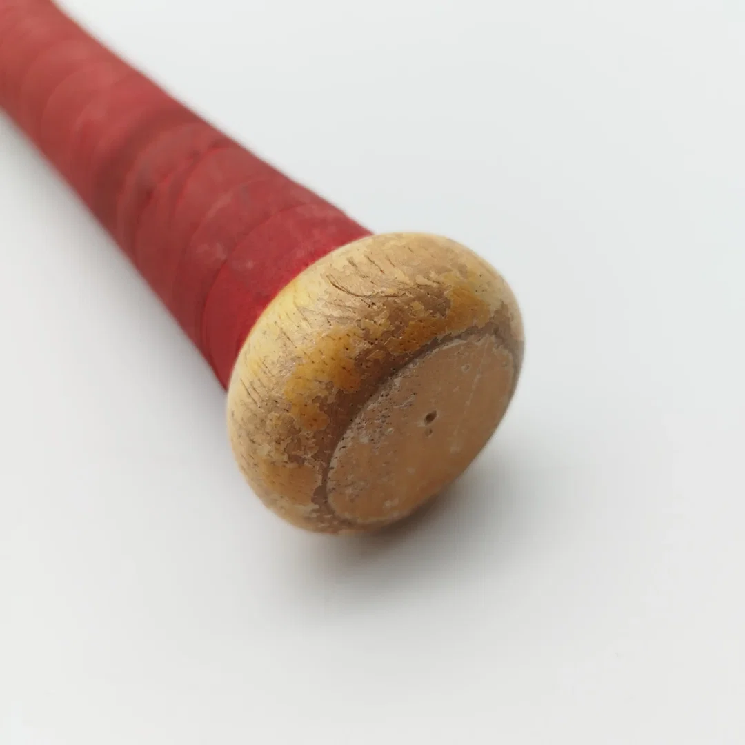 Baseball Schläger aus Holz - mit rotem Griff / robust! – Bild 4