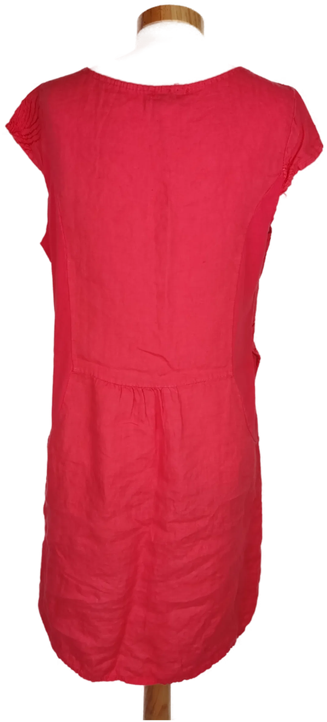 New Collection Damen Kleid mit Blättern bestickt rot - M/38 – Bild 2